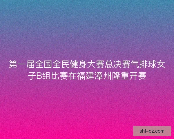第一届全国全民健身大赛总决赛气排球女子B组比赛在福建漳州隆重开赛