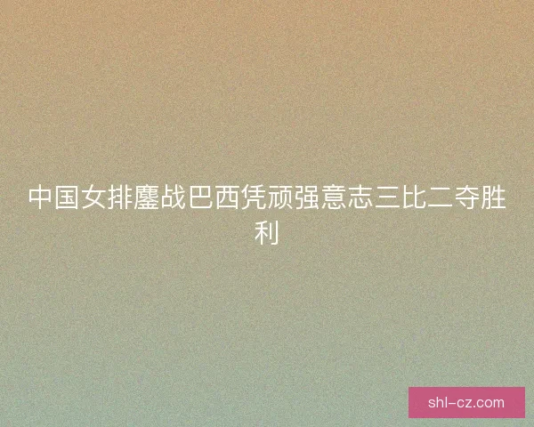 中国女排鏖战巴西凭顽强意志三比二夺胜利
